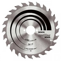 להב וידיה 190 מ"מ "1/2 7 - 24 שיניים - Bosch